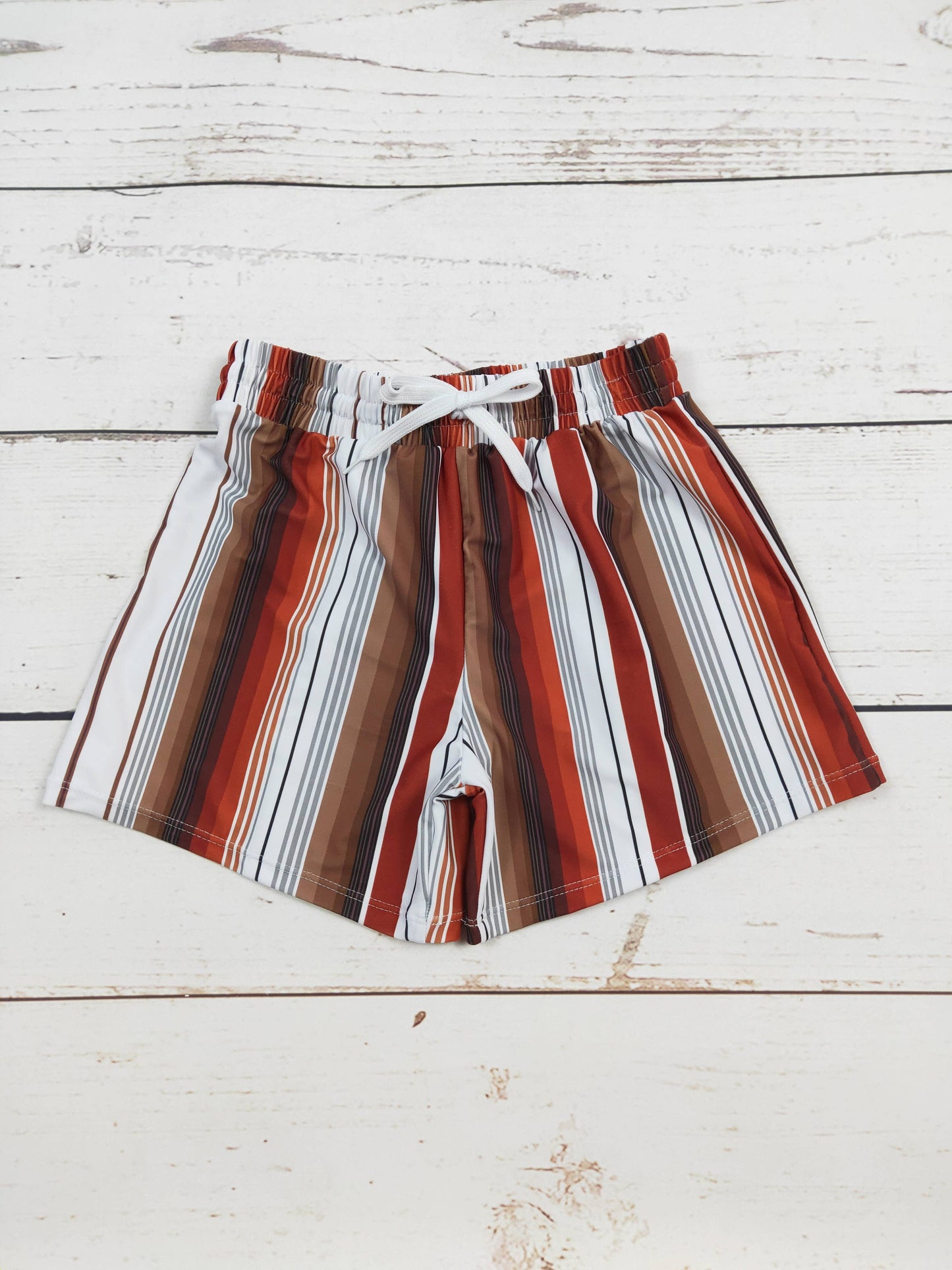 Boys Serape Stripe Swim Shorts