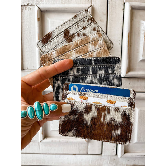 Western Cowhide Credit Card and Money Holder