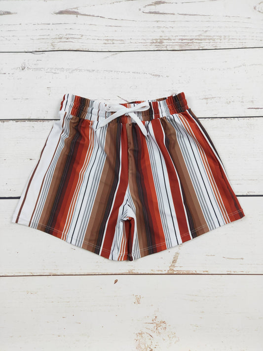 Boys Serape Stripe Swim Shorts