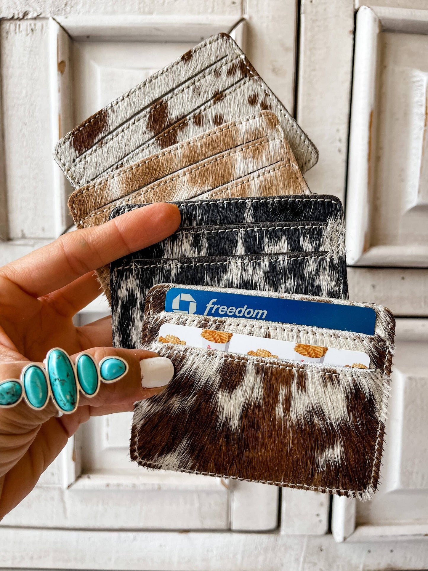 Western Cowhide Credit Card and Money Holder