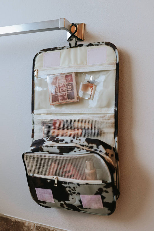 Brown Cowhide Shower Tote