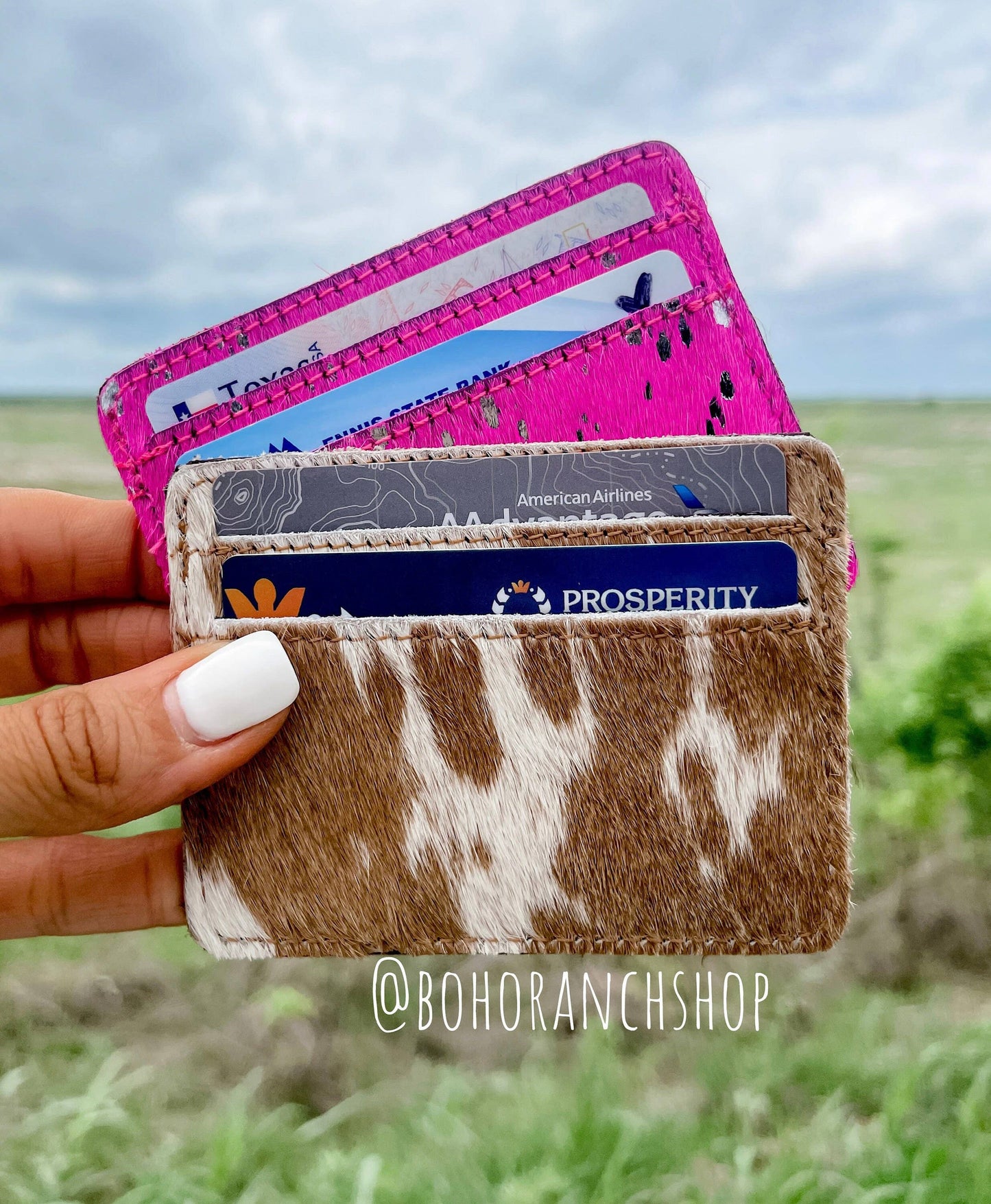 Western Cowhide Credit Card and Money Holder